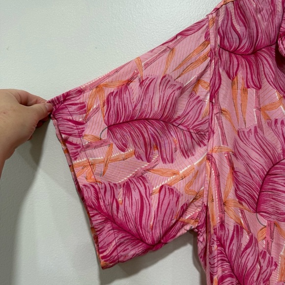 Adini feather print maxi vintage dress Large - Picture 5 of 8